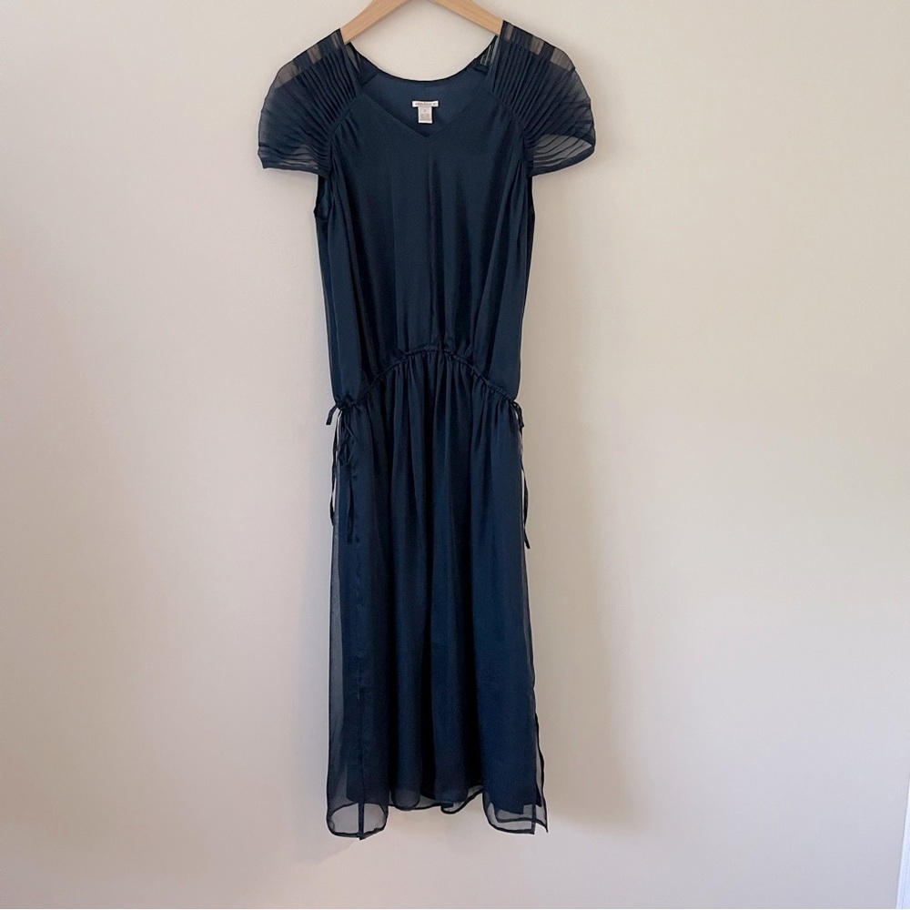 Sundance "Gossamer Dreams" collection silk dress in Navy Blue feminine wedding - Picture 3 of 9